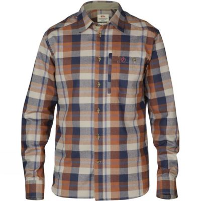 Camisa Fjallraven Fjällglim Hombre Azules / Naranjas - Chile NTD675304